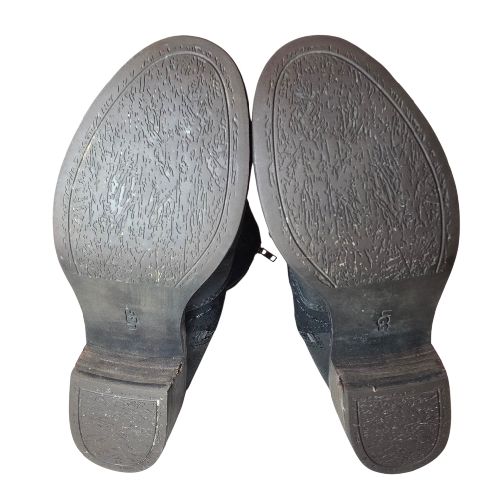 UGG Lou Moto Style Leather/Suede Boots- 7 - Picture 6 of 16